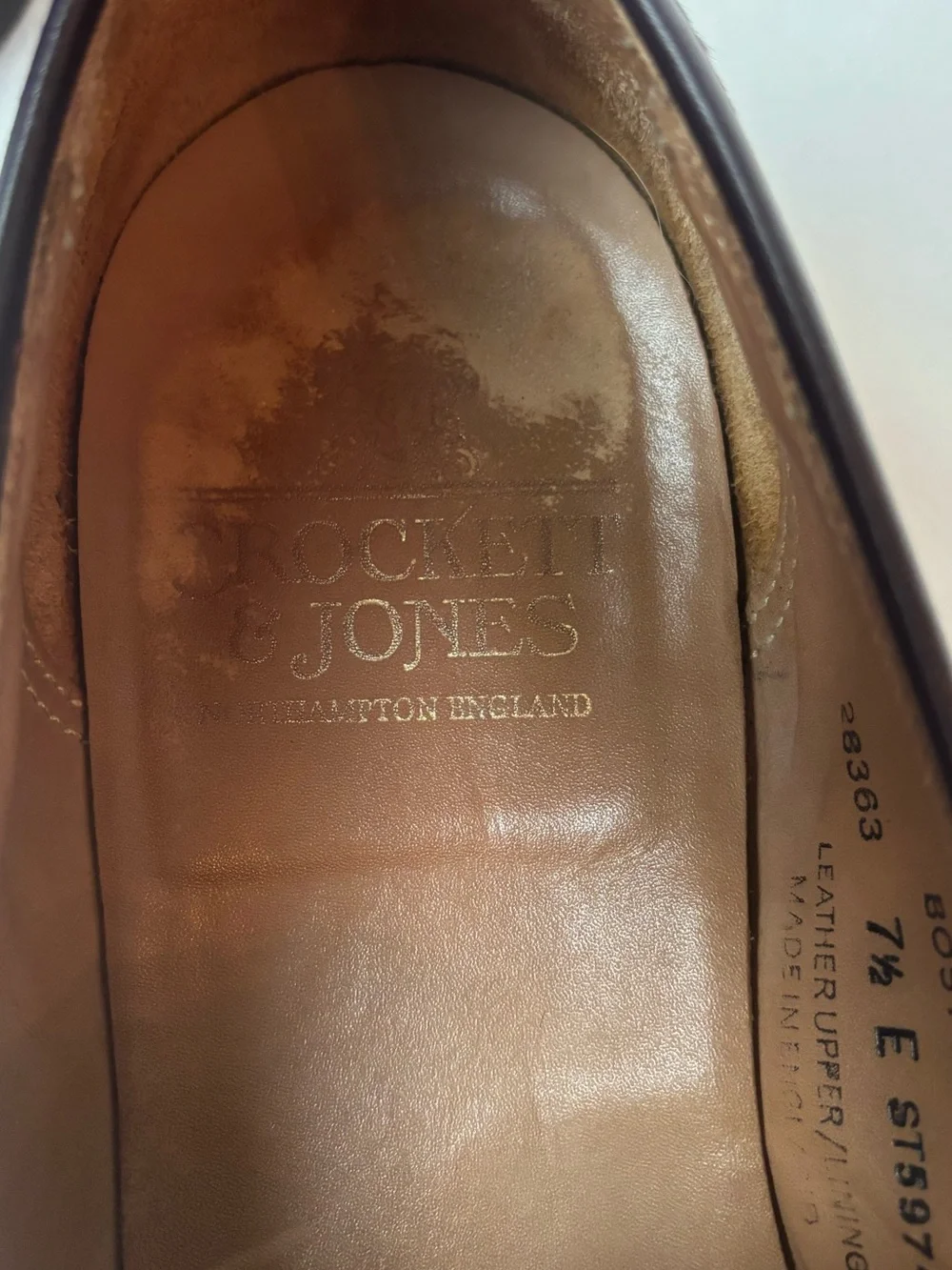 Crockett & Jones Boston Penny Loafer Cordovan Leather Men’s UK 7.5 E US 8.5 E